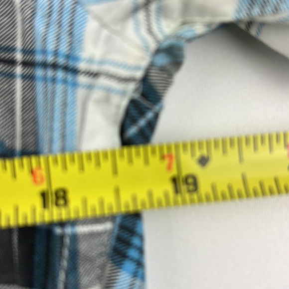 S.Oliver Men's  Blue & White Check Button Up Shirt size Medium - Picture 7 of 13